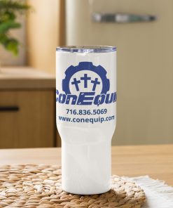 ConEquip travel mug with a handle