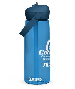 Flip straw water bottle